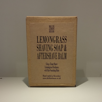 Gentle Shaving Soap and Nourishing Aftershave Balm Set