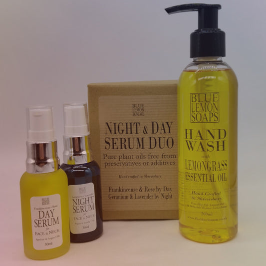 NIGHT AND DAY SERUM DUO WITH FREE LIQUID HAND WASH